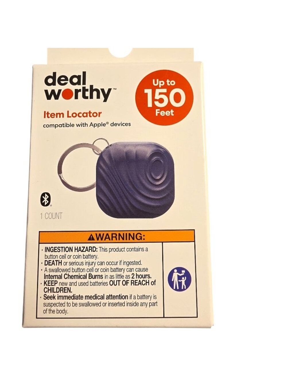 Dealworthy Item Locator Bluetooth Key Finder Apple Find My Navy Blue New In Box